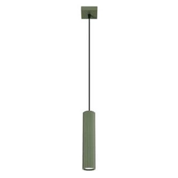 Závěsné svítidlo Karbon 1 olivově zelené nastavitelné tubusové do obýváku a nad kuchyňský ostrůvek
