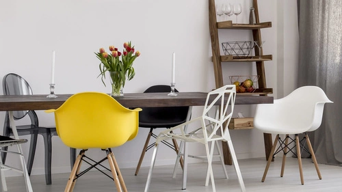 Jídelní židle P018W PP černá moderní s područkami inspirovaná DAW D2.DESIGN