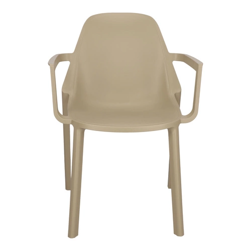 Zahradní židle s područkami PIU Arm béžová SCAB Design, moderní stohovatelný plast
