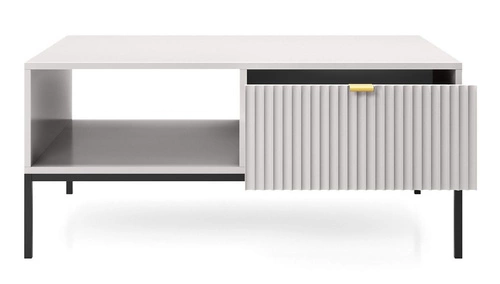 Stůl kávový Delicious s drážkami šedý