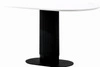 Jídelní stůl Maxim oválný bílá deska černé nohy moderní 120x70 cm Intesi