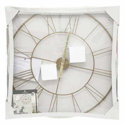 Nástěnné 3D hodiny Vintage Gold Atmosphera velké zlaté kovové do obýváku moderní 70 cm