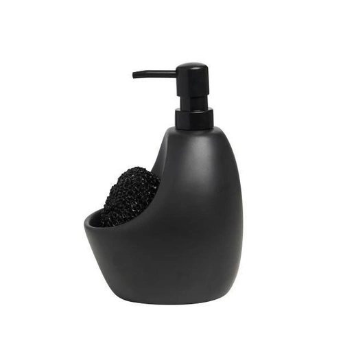 Keramický dávkovač na mycí prostředek a houbičku Joey Umbra černý do kuchyně