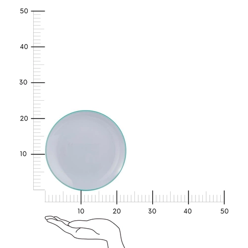 Jídelní talíř Aura šedý 25 cm kulatý plastový do jídelny 5five do myčky