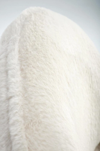 Relaxační křeslo Gloris Intesi do obýváku moderní krémové plyšové s polštáři