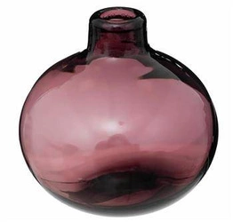 Skleněná váza Single fialová 11 cm moderní dekorativní na květiny do obýváku