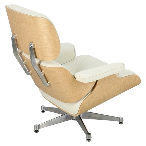 Otočná křesla Vip D2.DESIGN do obýváku bílá pravá kůže moderní glamour