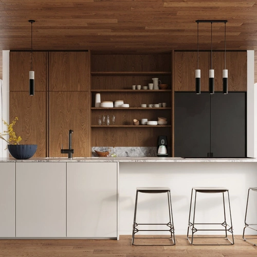 Závěsné svítidlo Borgio 2 černé moderní do obýváku a nad stůl loftové betonové