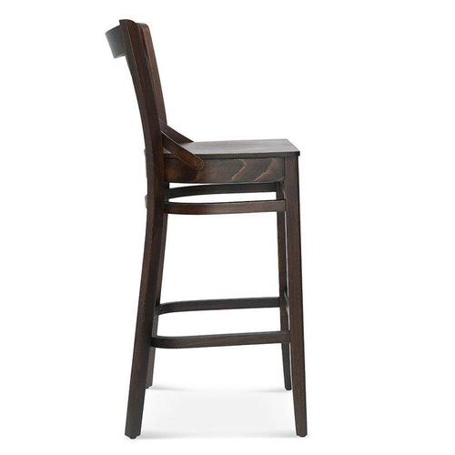 Dřevěná čalouněná barová židle s opěrkou Fameg Bistro.1 na míru do kuchyně nebo jídelny