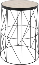Odkládací stolek Rack kulatý černý OUTLET