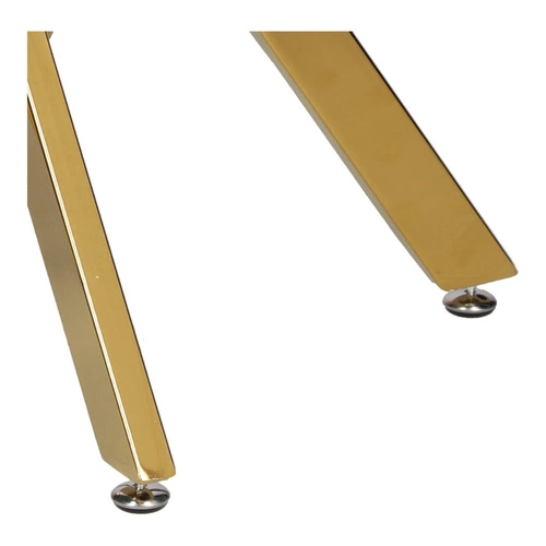 Konferenční stolek Amber kulatý skleněný 60 cm čirý zlatý glamour do obýváku Intesi