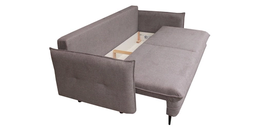Rozkládací pohovka Milagro 3místná s úložným prostorem a funkcí spaní do moderního obýváku šedobéžová