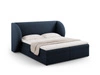 Čalouněná postel Miley modrá 180x200 s úložným prostorem moderní glamour do ložnice
