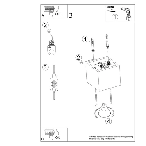 Stropní svítidlo čtvercové QUAD 1 zlaté kovové moderní do obývacího pokoje SOLLUX LIGHTING
