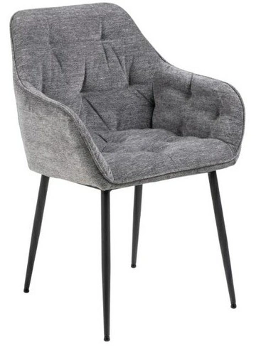 Čalouněná jídelní židle s područkami Brooke antracitová moderní Actona