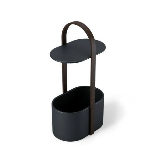 Moderní oválný černý dřevěný konferenční stolek Bellwood Umbra do obýváku