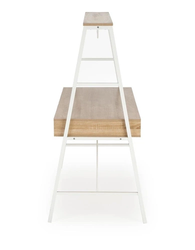 Dvojité pracovní stůl Suplika dub sonoma se zásuvkami a nástavcem moderní pro kancelář Intesi