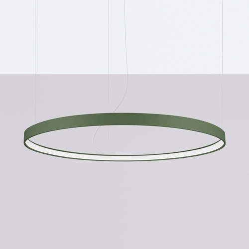 Moderní LED lustr RIO 110 zelená olivová, nastavitelný do obývacího pokoje a jídelny