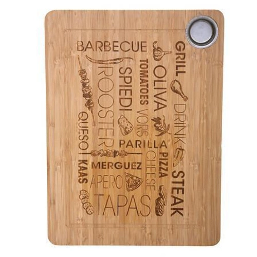 Bambusové prkénko na krájení 5five simply smart Word s drážkou do kuchyně 38x27,8 cm
