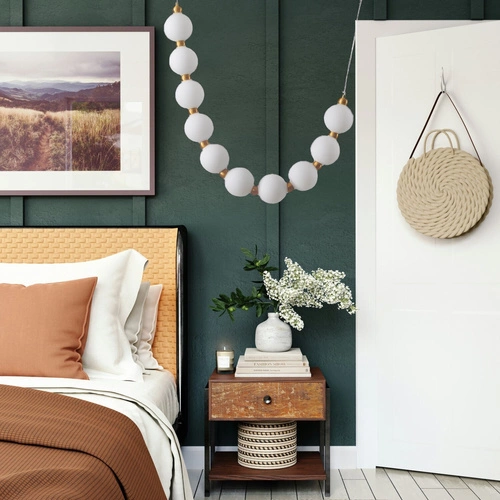 Závěsné LED svítidlo koule CORALLI S bílé moderní nad kuchyňský ostrůvek do obýváku Step into Design