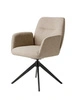 Otočná křesla Rossa béžová čalouněná do obýváku moderní s područkami UNIQUE