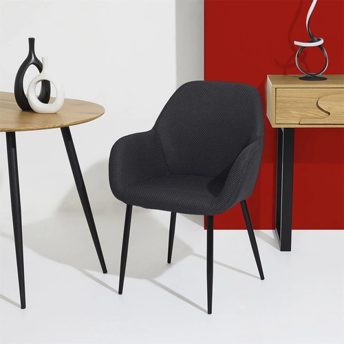 Čalouněná židle Lavia černá Intesi do jídelny a obývacího pokoje moderní s područkami