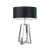 Lampa Thor stínidlo černé stojan stříbrný