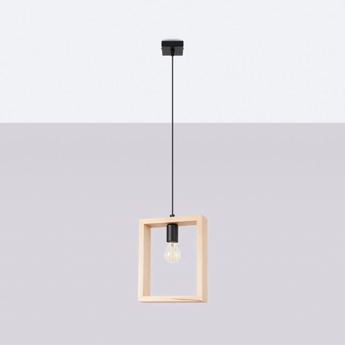 Závěsné svítidlo ARIES skandinávské dřevěné nastavitelné do obýváku a jídelny 24 cm