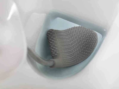 Silikonová WC štětka Joseph Joseph Flex JJ bílá ocelová do koupelny