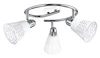 Spirálová stropní lampa Discovery 3x40W E14 chrom/bílá