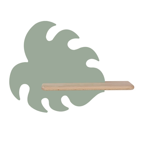 Nástěnné LED svítidlo Monstera 5W dřevěné do dětského pokoje klasické zelené CANDELLUX