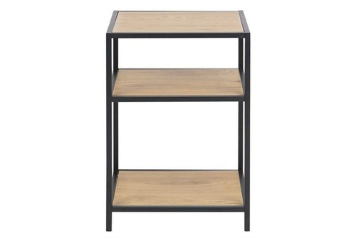 Kovová police Seaford VII moderní, 4 police, do obýváku, ložnice nebo kanceláře, černá