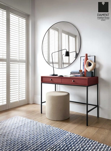 Moderní toaletní stolek Evora béžový se zásuvkami do ložnice, elegantní glamour konzole