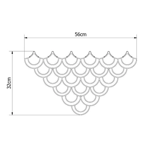 Moderní nástěnný věšák do předsíně Husk M černý kovový POLYHEDRA 56 cm
