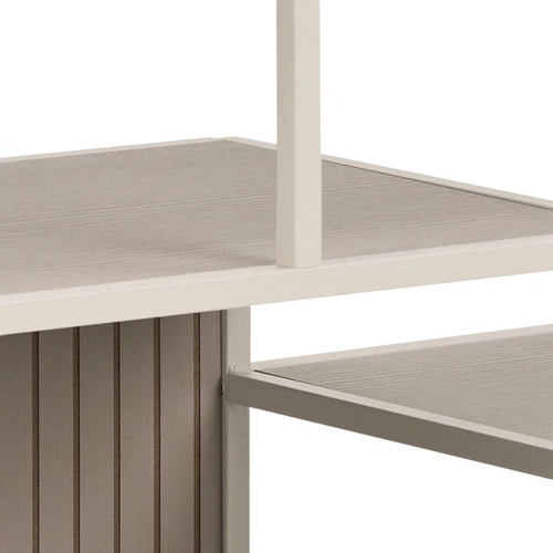 Loftový regál Seaford V Actona béžový na knihy do obýváku 114 cm