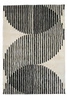Moderní koberec do obývacího pokoje a ložnice Eclipse Ivory 200x300 ručně tkaný z viskózy černo-bílý