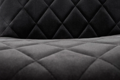 Jídelní židle Uferyn Velvet černá čalouněná moderní prošívaná velur Intesi