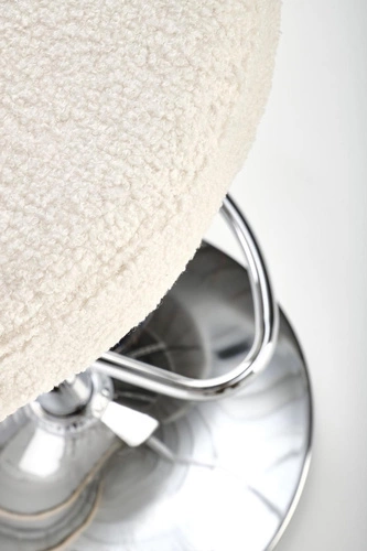 Barová židle Rubicon krémová s opěrkou, výškově nastavitelná, moderní do kuchyně a k ostrůvku Intesi