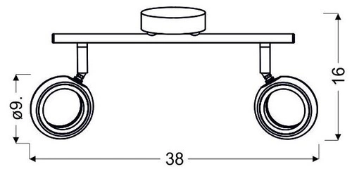 LED stropní svítidlo Aurelion chrom s otočným stínidlem do obýváku a ložnice 38 cm
