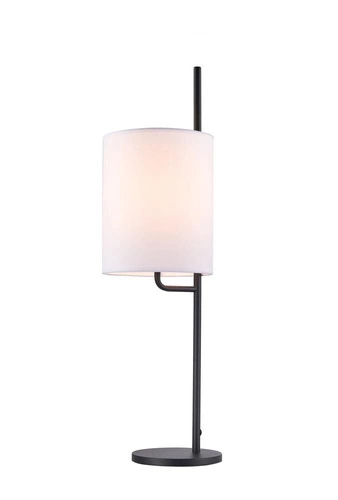 Stolní lampa Tokyo černá moderní s látkovým stínidlem do ložnice a obýváku Ledea 18 cm