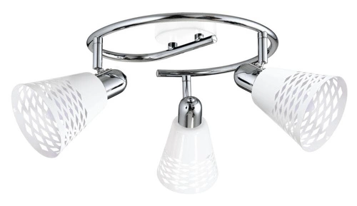 Spirálová stropní lampa Discovery 3x40W E14 chrom/bílá