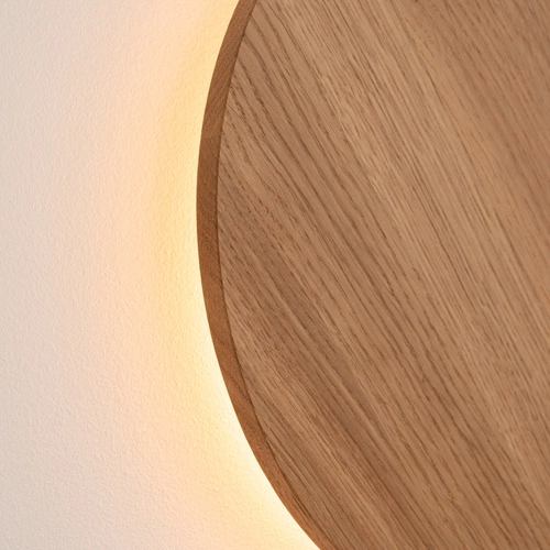 Nástěnné LED svítidlo BORGEN moderní ocelové do obývacího pokoje a ložnice přírodní 30 cm