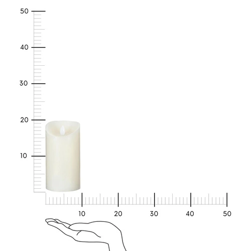 LED svíčka Atmosphera 20 cm rustikální krémová dekorativní do obýváku a ložnice