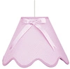 Moderní závěsné svítidlo Lola růžové z látky do dětského pokoje s mašlí 40 cm