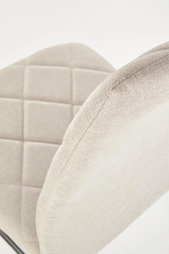 Čalouněná židle Montana Intesi béžová do jídelny moderní s kovovými nohami chrom