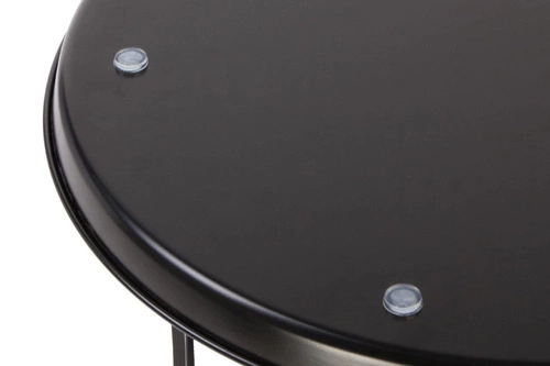 Kulatý kovový konferenční stolek Ramme černý moderní 63 cm do obýváku NORDIFRA