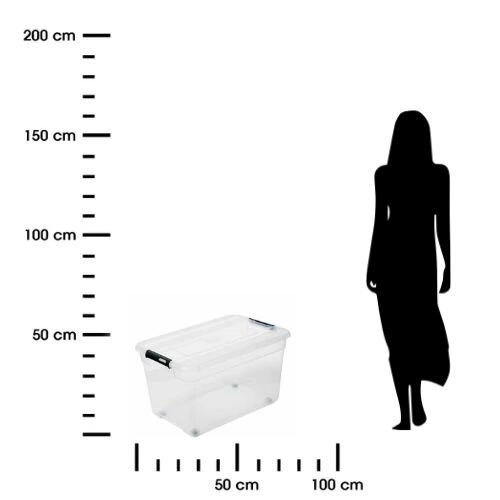 Úložný kontejner 52L na kolečkách