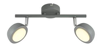 Stropní svítidlo 2x6W LED šedé 3000K