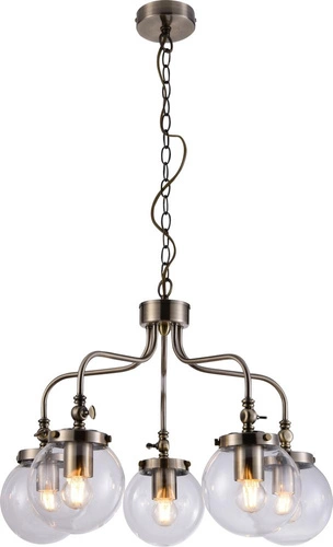 Baletní závěsná lampa 5x40W E27 patina