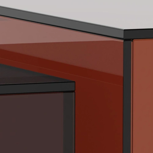 Actona Dice sada 2 skleněných konferenčních stolků v hnědé barvě, moderní